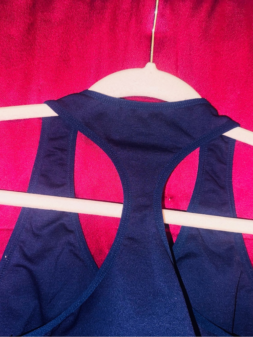 👑 Size Large Padded Ryka Navy Blue Racerback Sports Bra - Picture 3 of 7